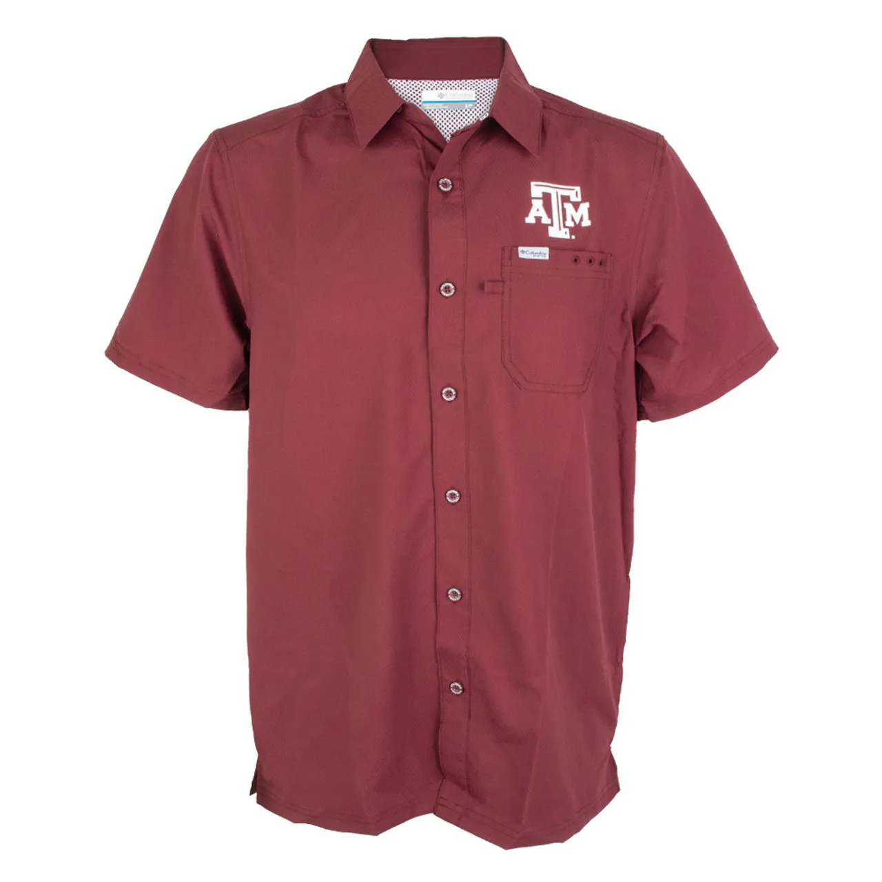 Columbia Men's Maroon Slack Tide Camp Short Sleeve Shirt