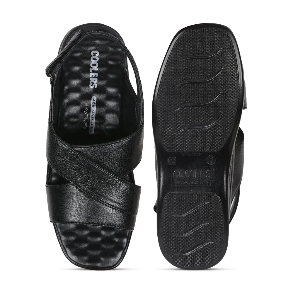 Coolers Formal (Black) Sandals For Men 2013-154 By Liberty