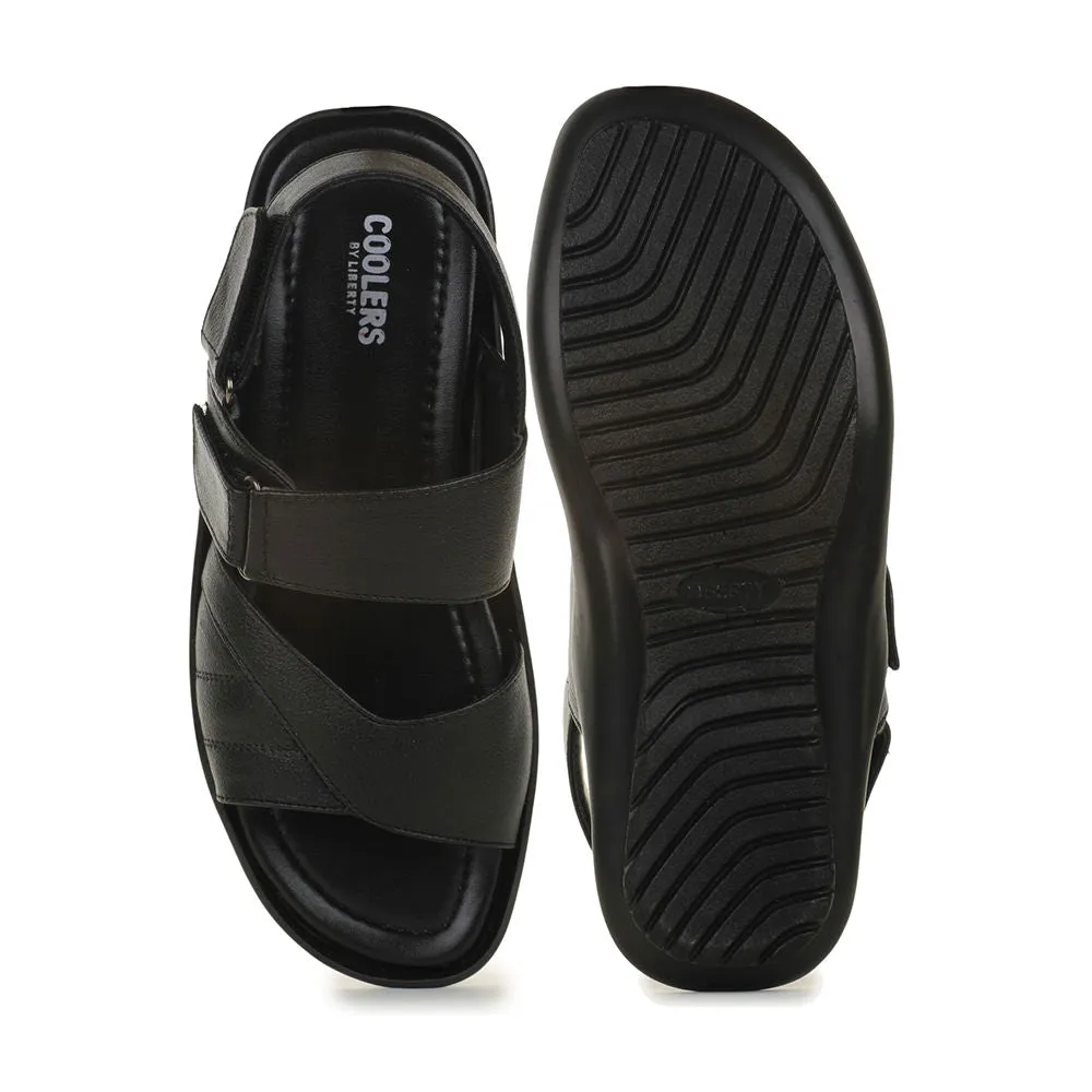 Coolers Formal (Black) Sandals For Men LAF-202 By Liberty