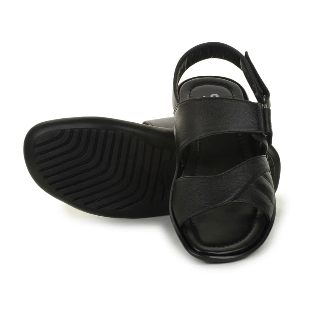 Coolers Formal (Black) Sandals For Men LAF-202 By Liberty