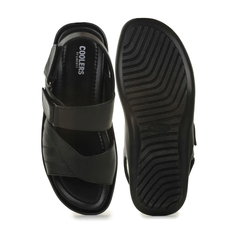 Coolers Formal (Black) Sandals For Men LAF-202 By Liberty