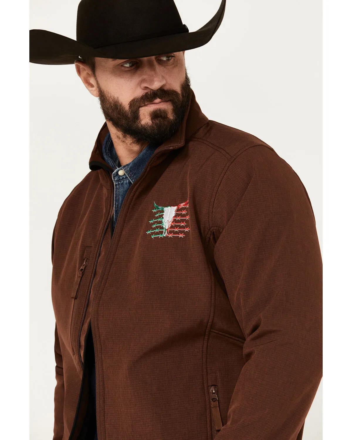 Cowboy Hardware Men's Viva Mexico Skull Softshell Jacket