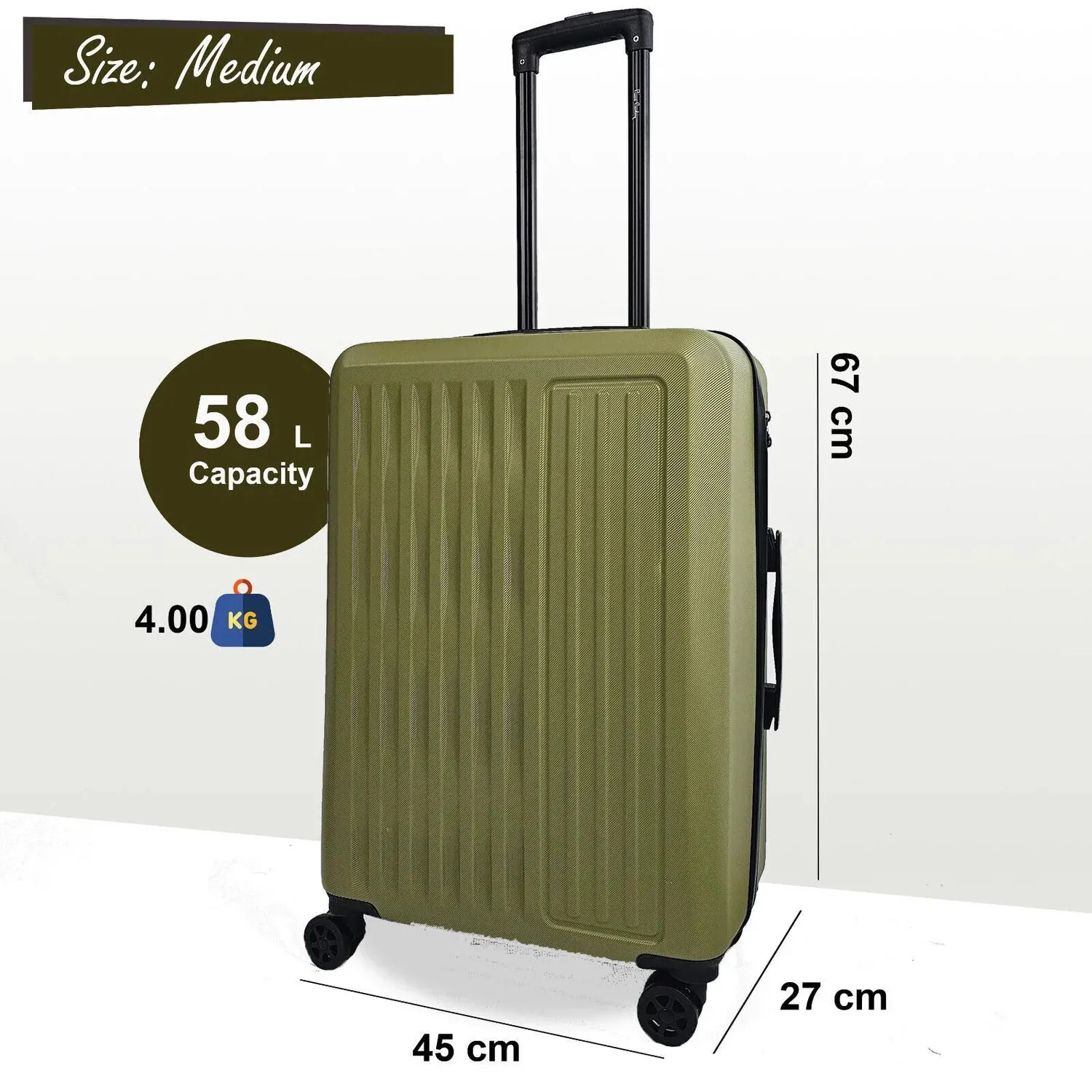 Cullman Medium Hard Shell Khaki Green Suitcase