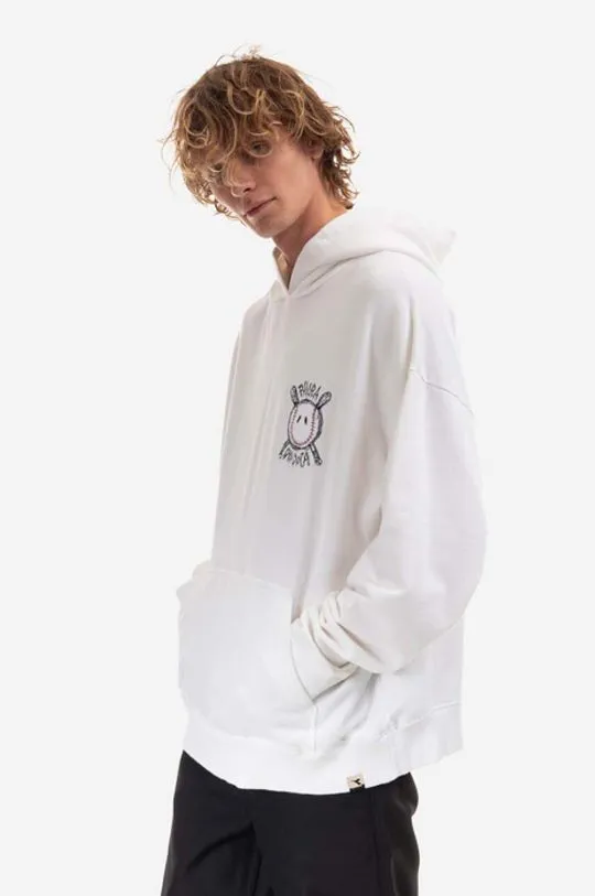 Diadora cotton sweatshirt x Paura Logo Hoodie men's white color