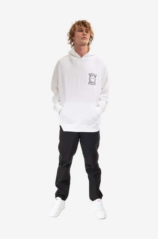 Diadora cotton sweatshirt x Paura Logo Hoodie men's white color