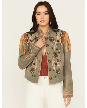 Double D Ranchwear Women's Stone Spotted Eagle Embellished Jacket