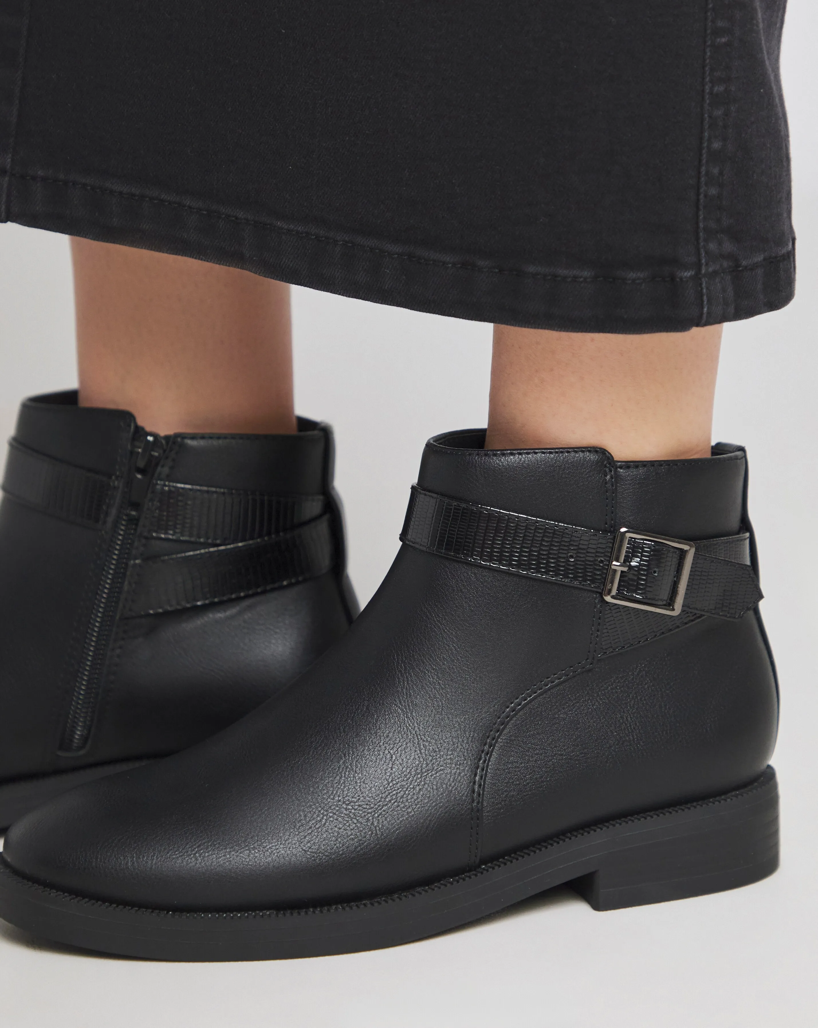 Drew Ankle Buckle Boot Wide E Fit | Simply Be