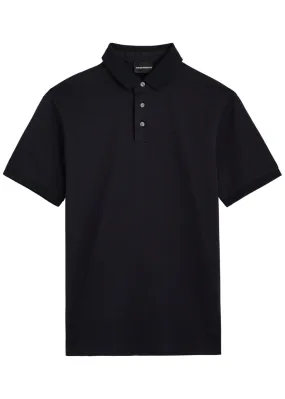 EMPORIO ARMANI Jacquard cotton polo shirt -                         -                     -                