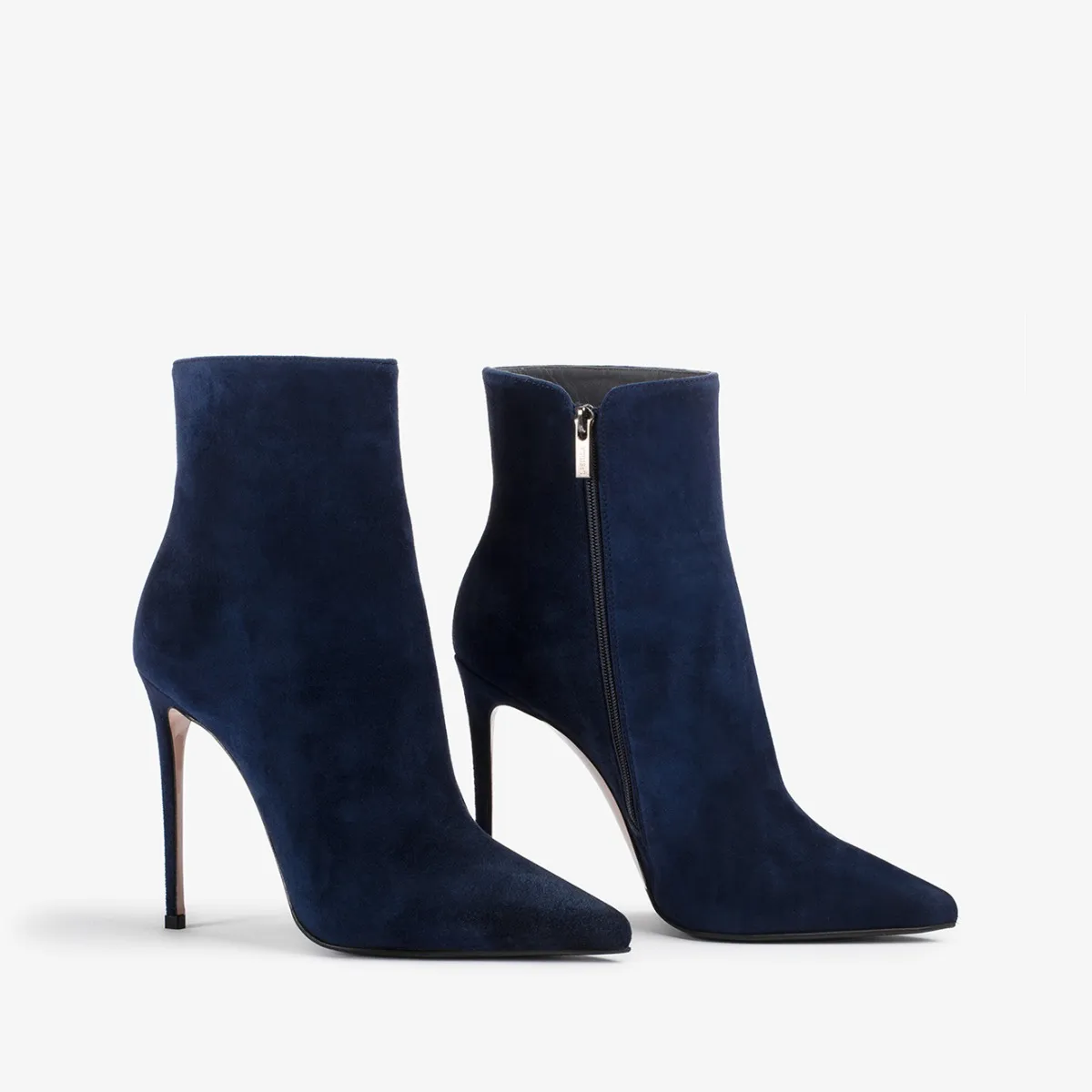 EVA ANKLE BOOT 120 mm Navy blue suede ankle boot