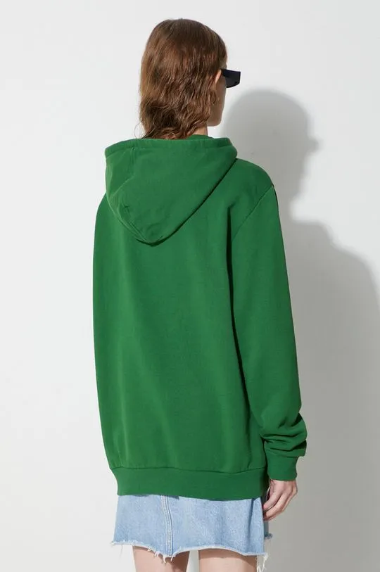 Fjallraven cotton sweatshirt Logo Hoodie green color