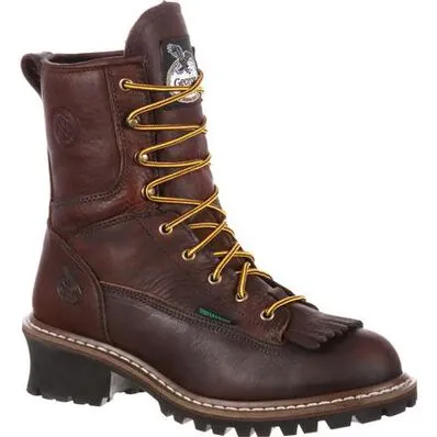 GEORGIA BOOT Men's Logger 8 Inch Steel Toe Waterproof G7313