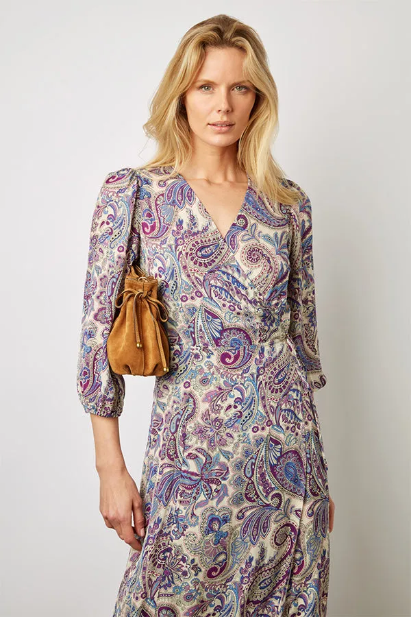 Gerard Darel EDNA PAISLEY PRINT WRAP DRESS