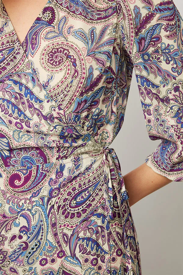 Gerard Darel EDNA PAISLEY PRINT WRAP DRESS