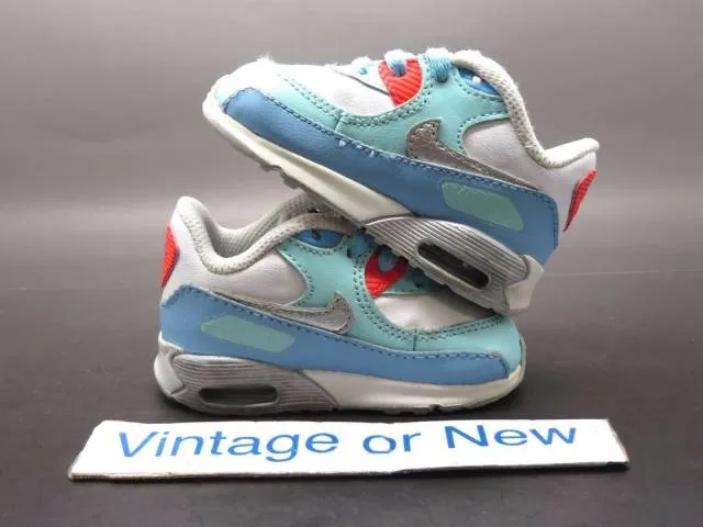 Girls Nike Air Max '90 Lakeside White Teal Toddler 72485...