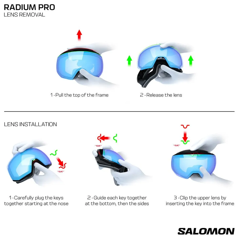 Goggles Salomon ---Radium Pro Black Sigma Poppy Red