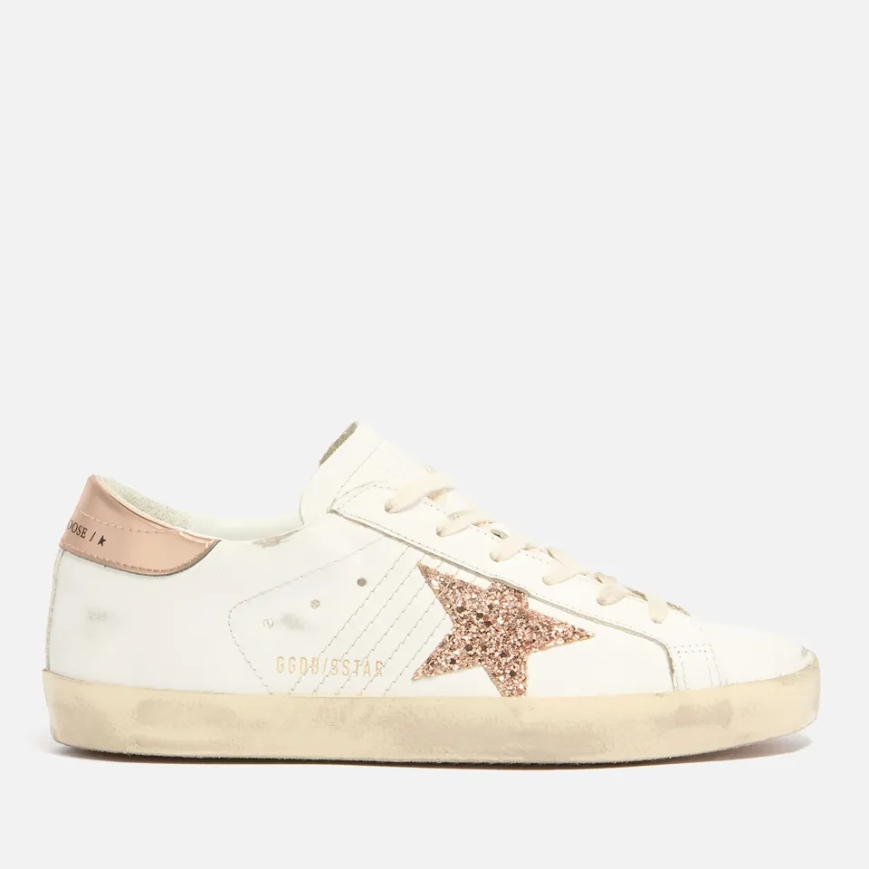 Golden Goose Women's Superstar Distressed Leather Trainers - UK 3 | Coggles