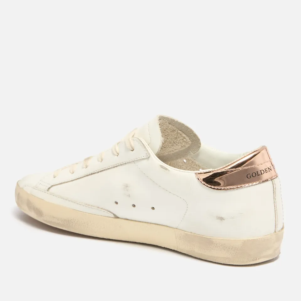 Golden Goose Women's Superstar Distressed Leather Trainers - UK 3 | Coggles