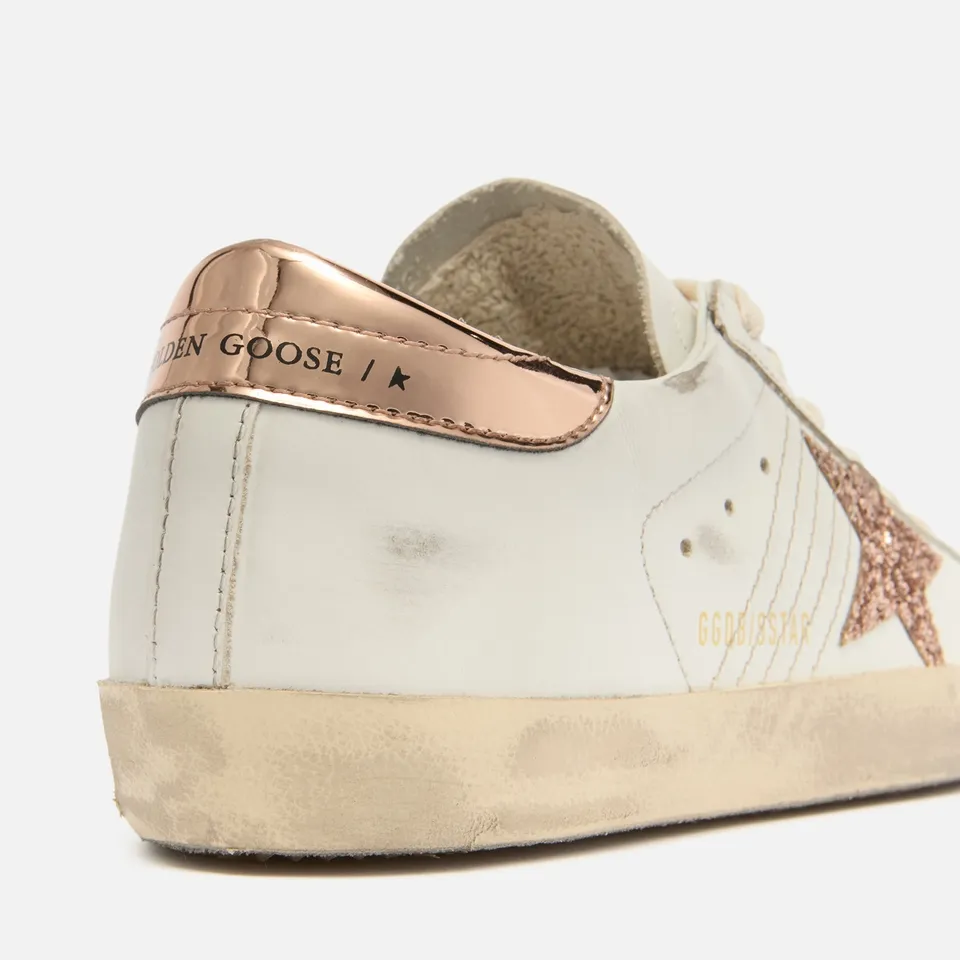 Golden Goose Women's Superstar Distressed Leather Trainers - UK 3 | Coggles