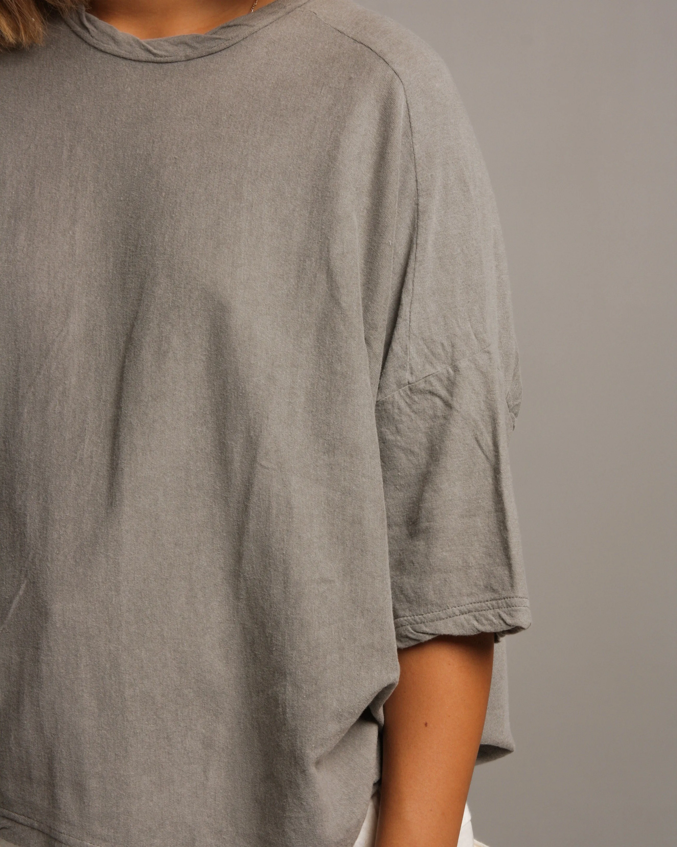 Grey Basic Pullover Tee