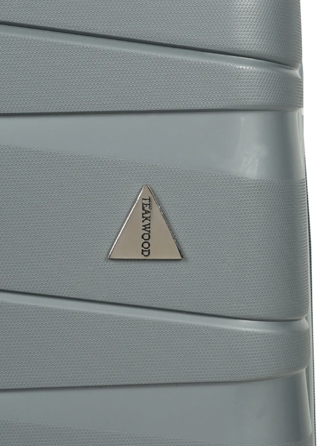 Grey Textured Hard-Sided Medium Trolley Suitcase