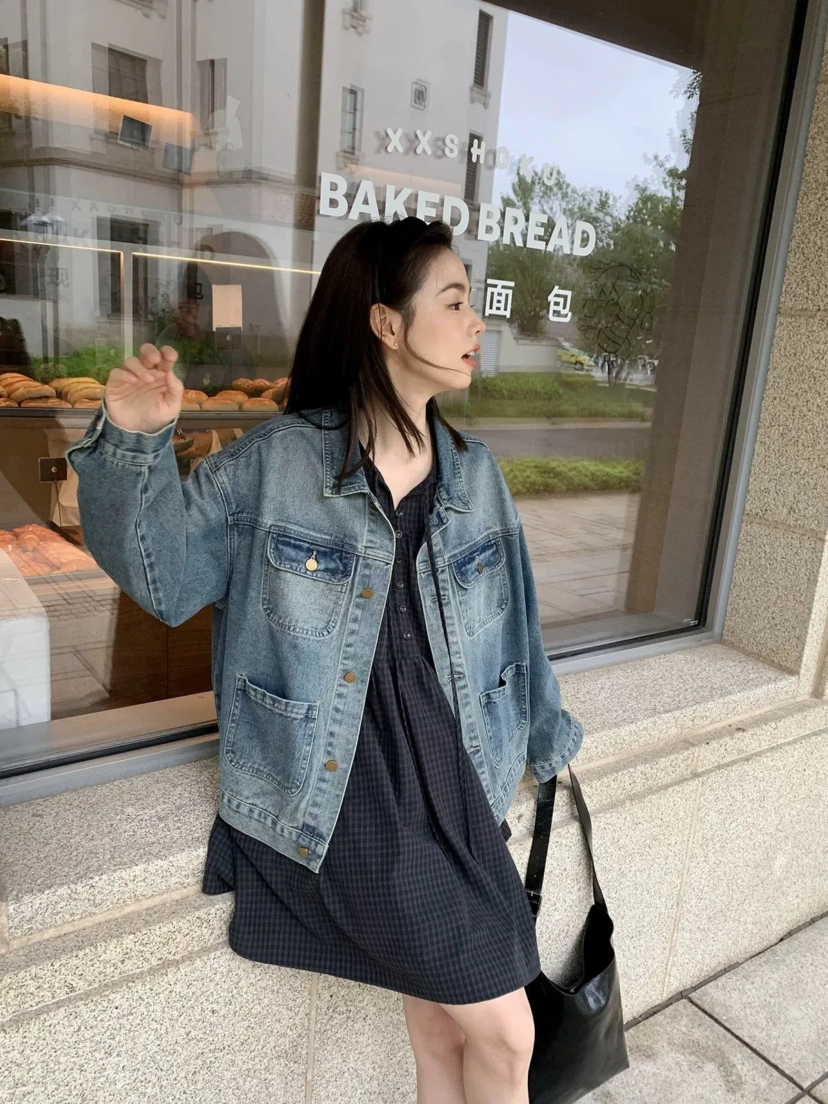 Hello Canon Retro Washed Multi-Pocket Denim Jacket Women's Early Autumn 2024 New Design Loose Top