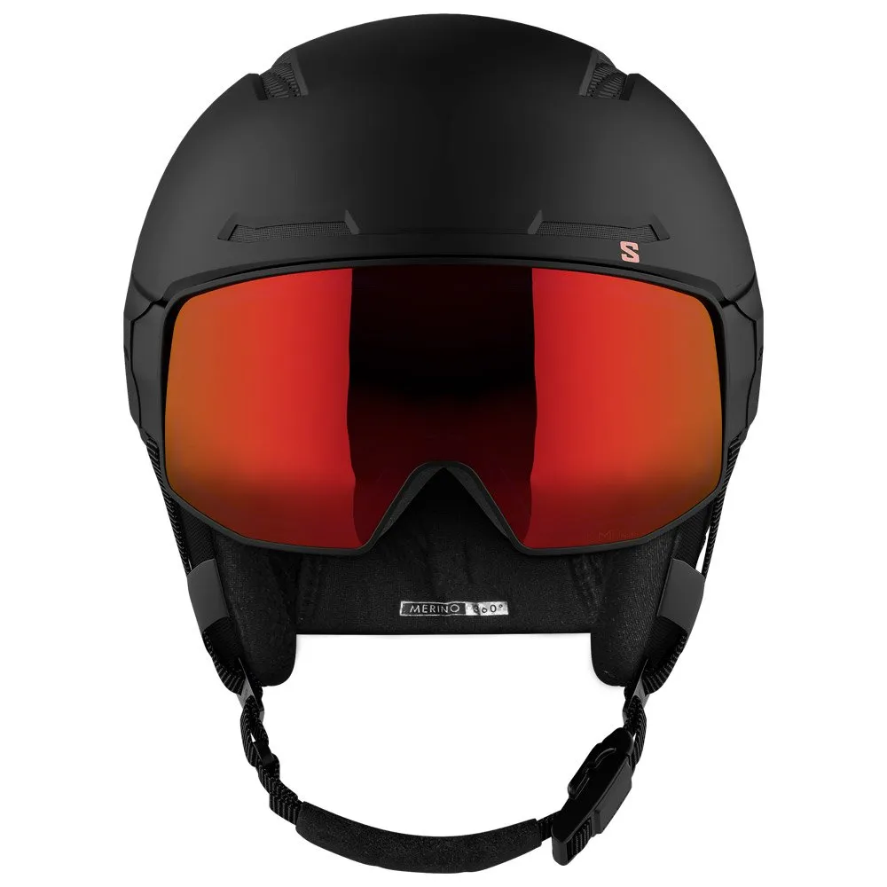 Helmet w/ visor Salomon ---Driver Prime Sigma Photo Mips Black Rose Gold Poppy Red