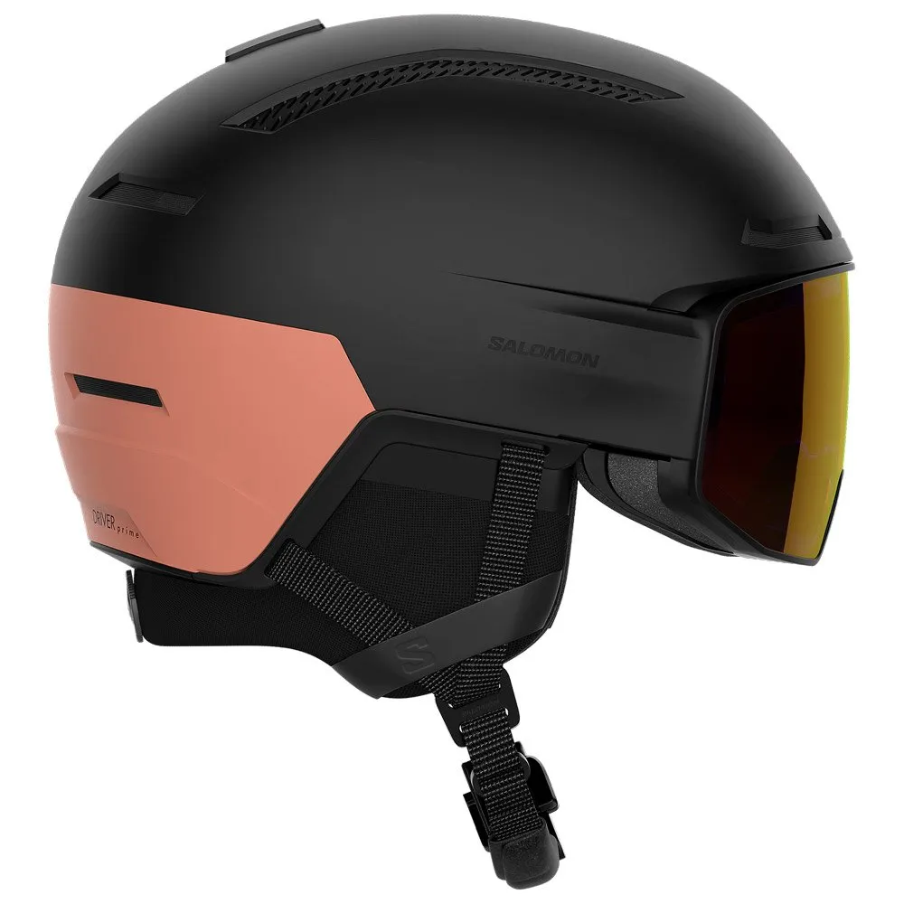 Helmet w/ visor Salomon ---Driver Prime Sigma Photo Mips Black Rose Gold Poppy Red