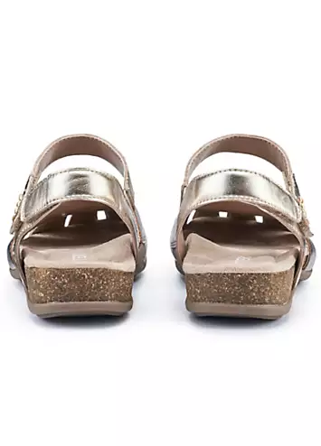 Hotter Denali Metallic Multi Wide Women’s Sandals | Grattan