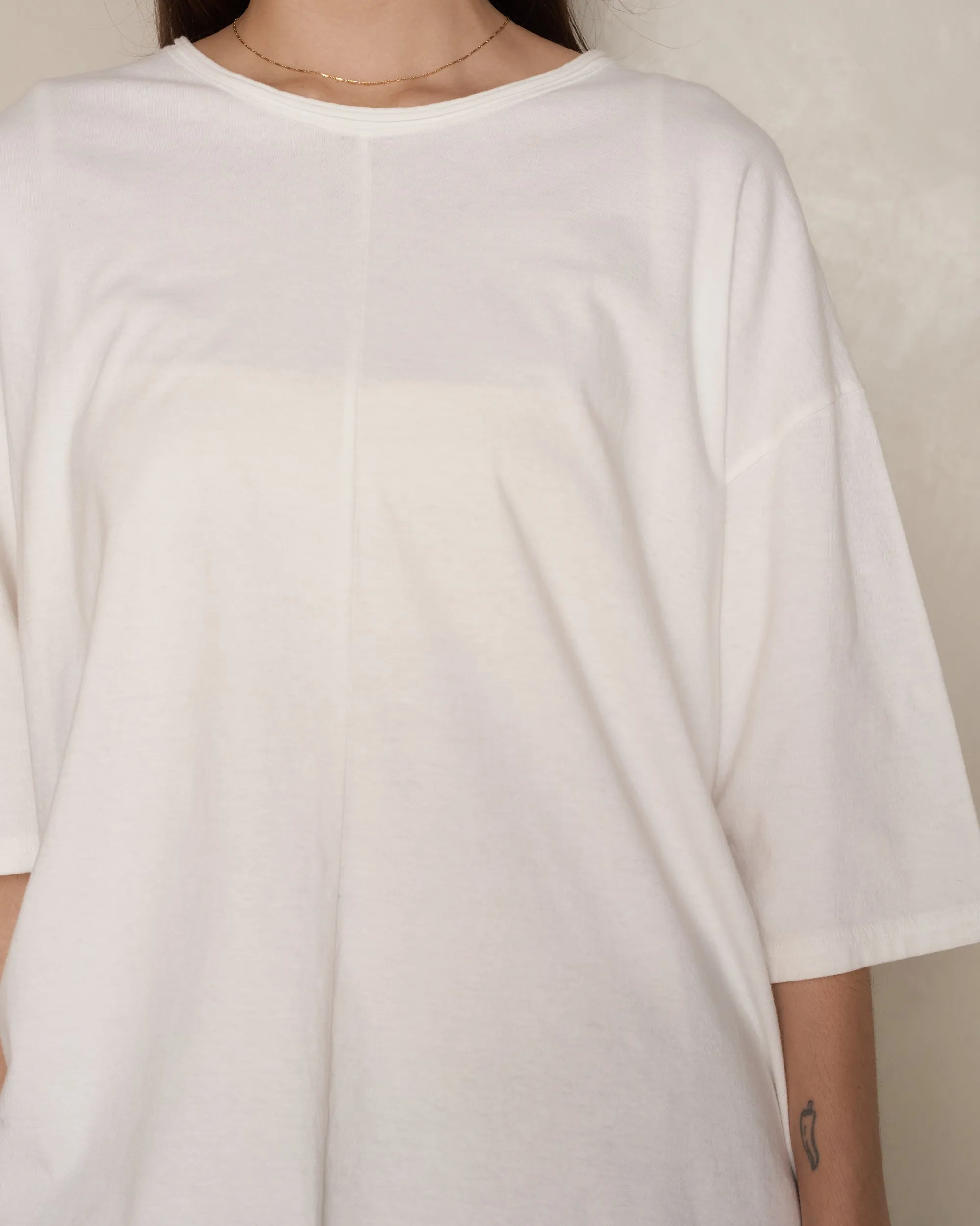 Ivory Botanical Dye Short Sleeve Pullover