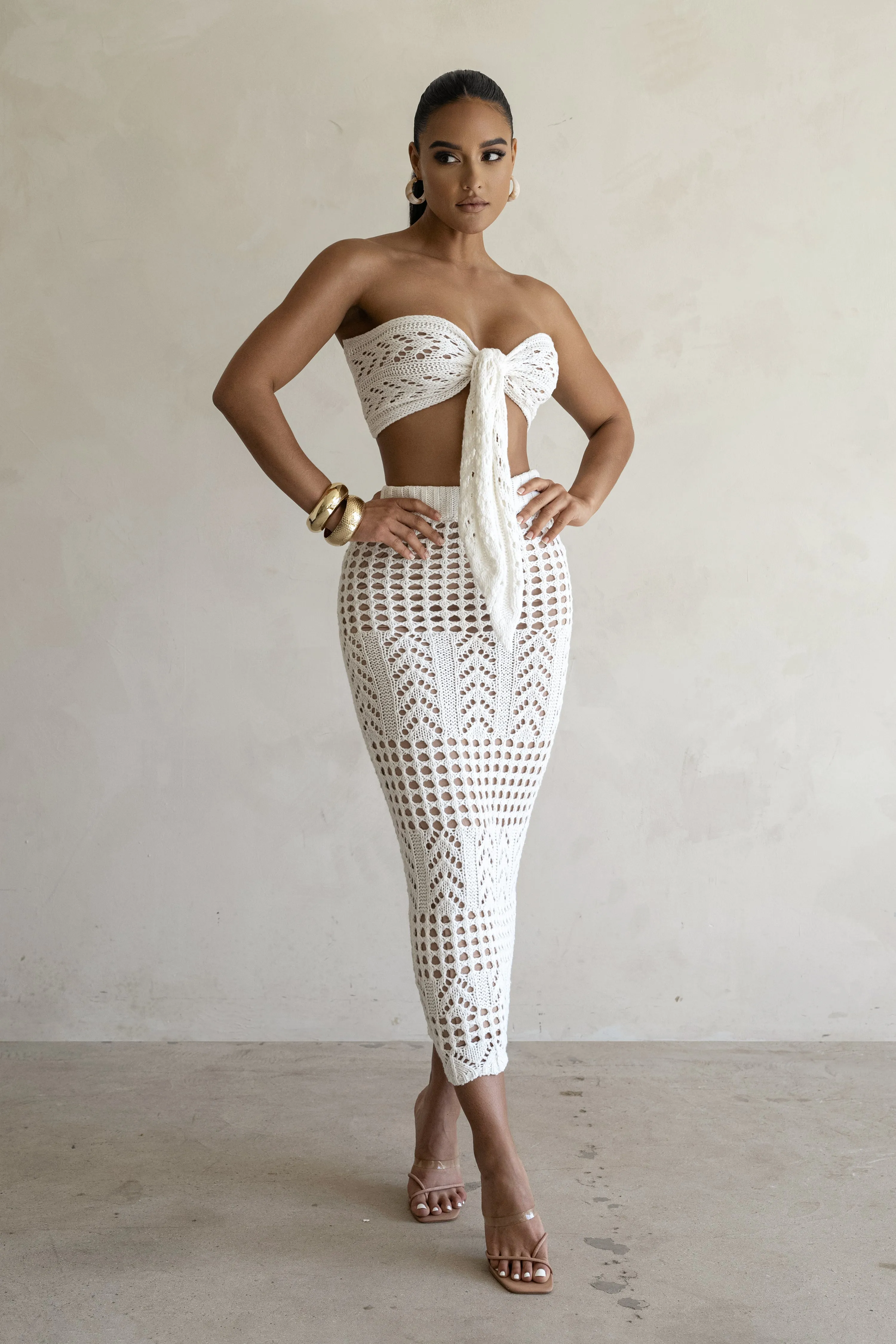 Ivory Caribbean Skies Skirt Set