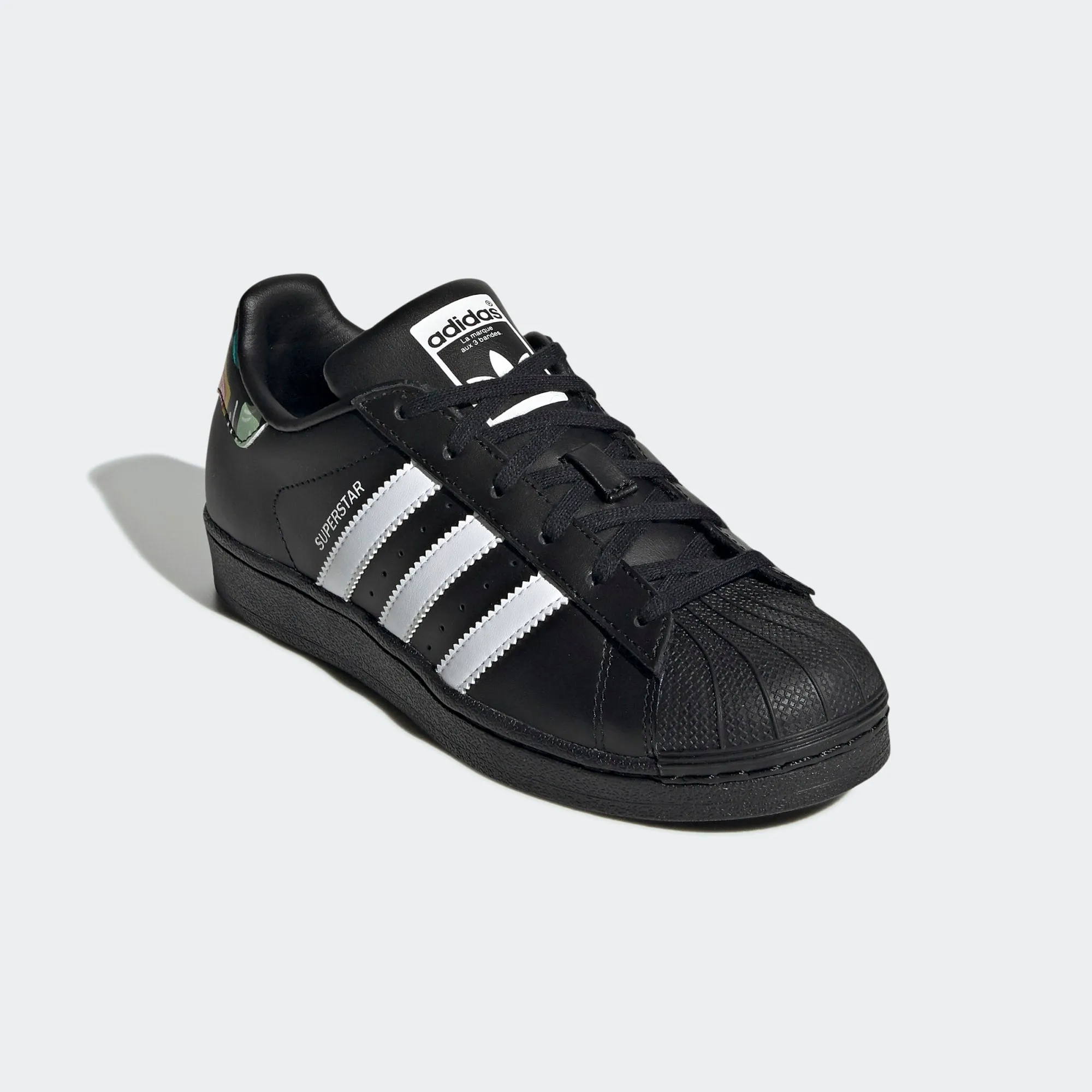 Kid's adidas Originals Superstar Shoes Black Graphics