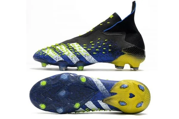 Kids Adidas Predator Freak + FG 2021 Black / Team Royal Blue / Solar Yellow / White