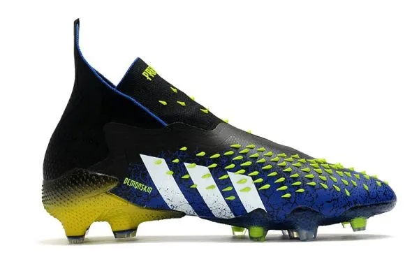 Kids Adidas Predator Freak + FG 2021 Black / Team Royal Blue / Solar Yellow / White