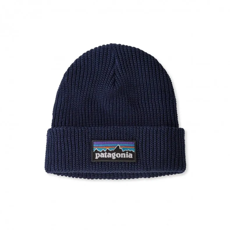 Kids' Patagonia Logo Beanie (P-6 Logo: New Navy)