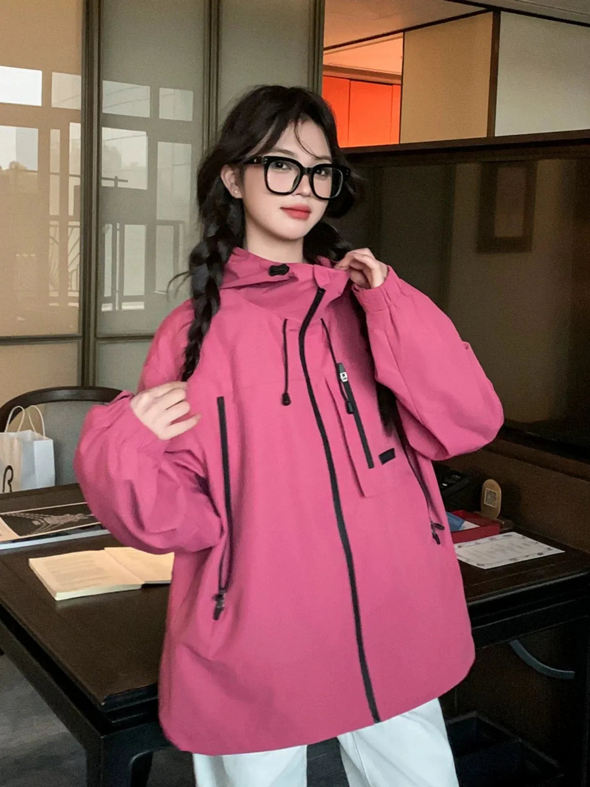 Korean Super Beautiful Rose Pink Short Jacket Jacket for Women Spring and Autumn 2024 New Internet Celebrity Street Work Jacket