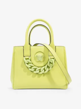 La Medusa Tote Lime Green Grained Leather Small