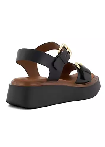 Loells Black Casual Flatform Sandals by Dune London | Look Again