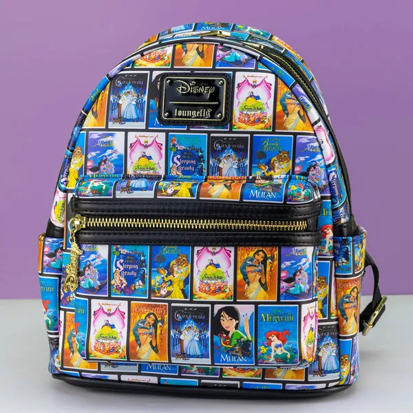 Loungefly x Disney Classic VHS Tape Film Covers Mini Backpack