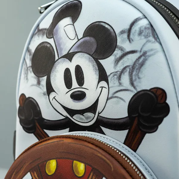 Loungefly x Disney Steamboat Willie Captain Mini Backpack