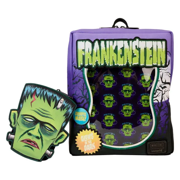 Loungefly x Universal Monsters Frankenstein Neon Mask Mini Backpack