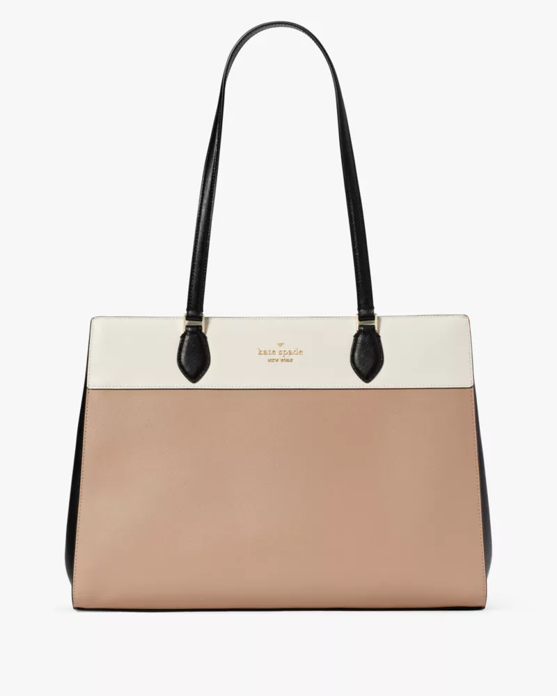 Madison Colorblock Saffiano Leather East West Laptop Tote | Kate Spade GB