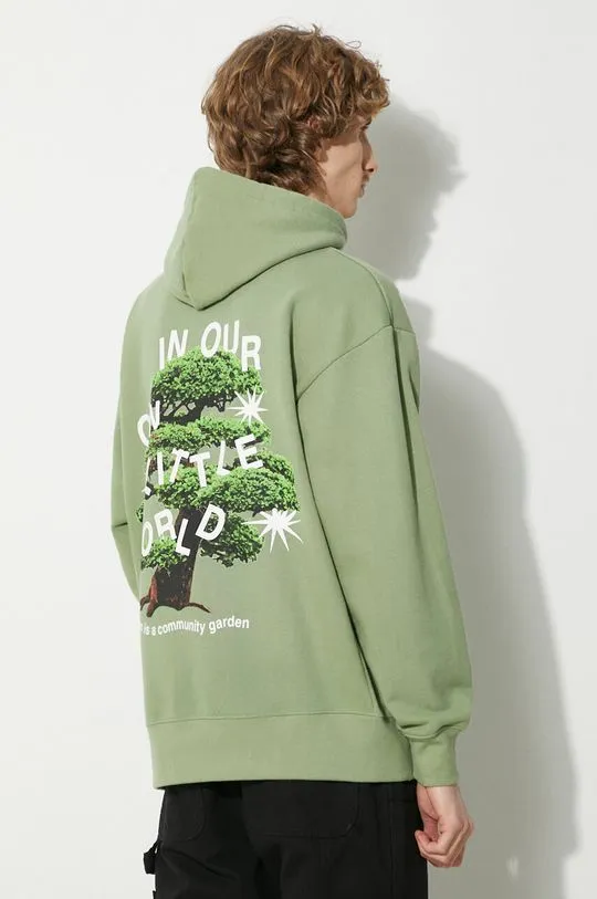 Market cotton sweatshirt Community Garden Hoodie men's green color 397000580