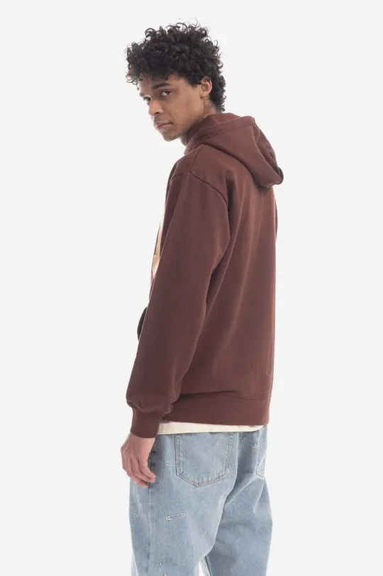 Market cotton sweatshirt Mkt Arc Hoodie men's brown color