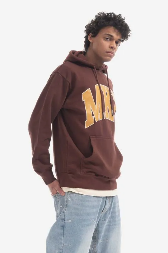 Market cotton sweatshirt Mkt Arc Hoodie men's brown color