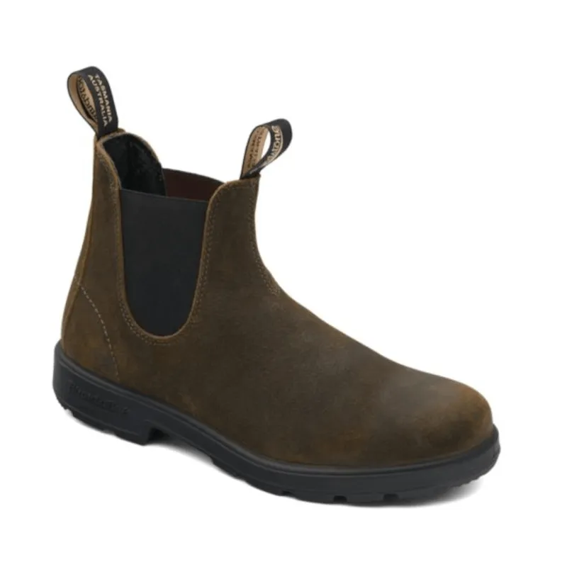 Men’s Blundstone Suede Chelsea Boot – Dark Olive – UK Sizing