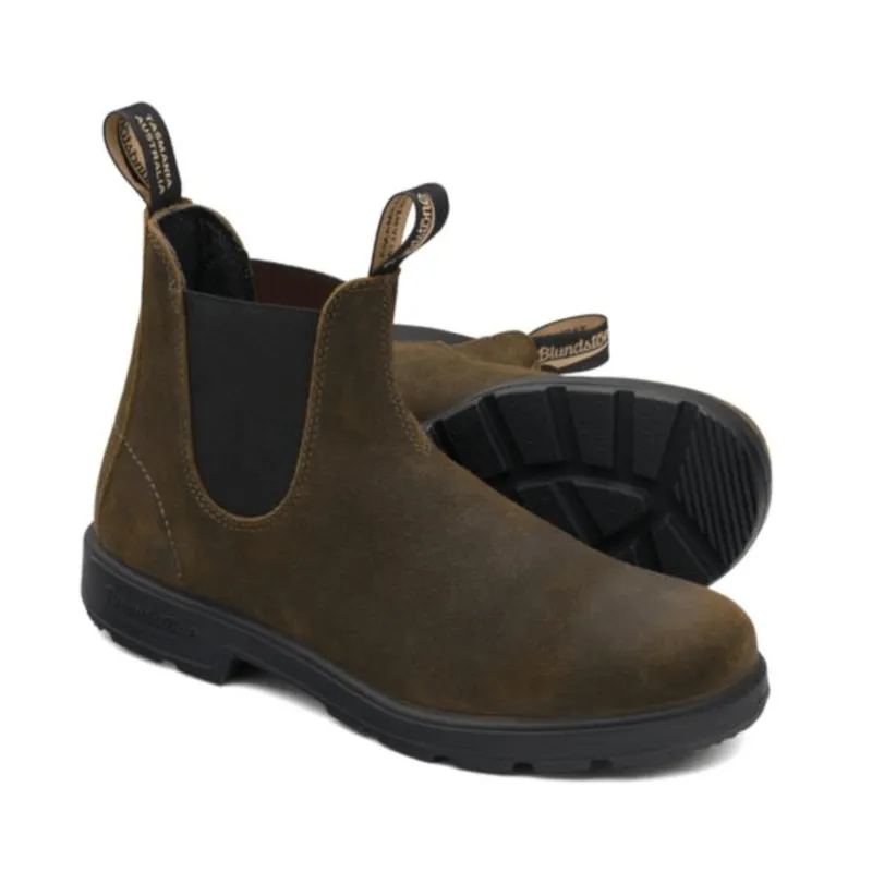 Men’s Blundstone Suede Chelsea Boot – Dark Olive – UK Sizing