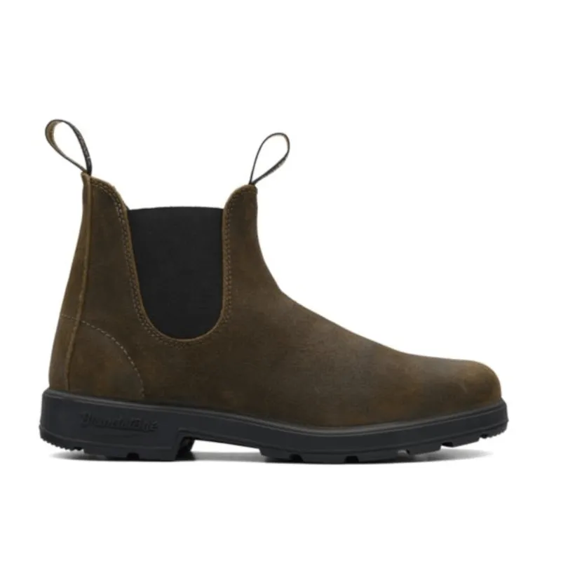 Men’s Blundstone Suede Chelsea Boot – Dark Olive – UK Sizing