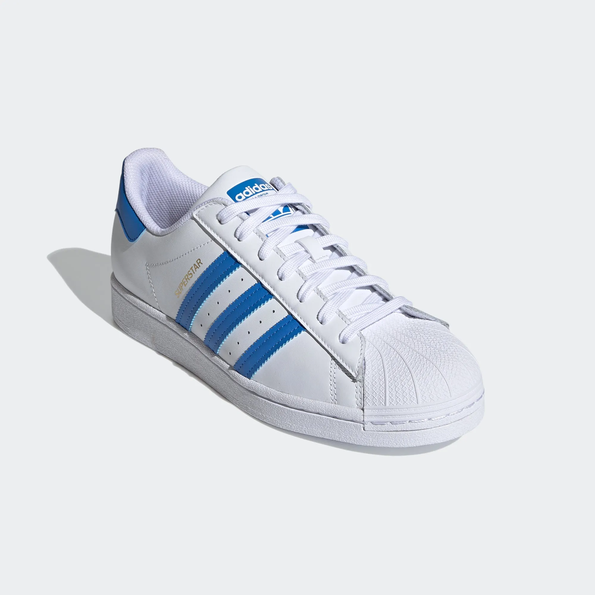 Men's adidas Originals Superstar Shoes White Blue