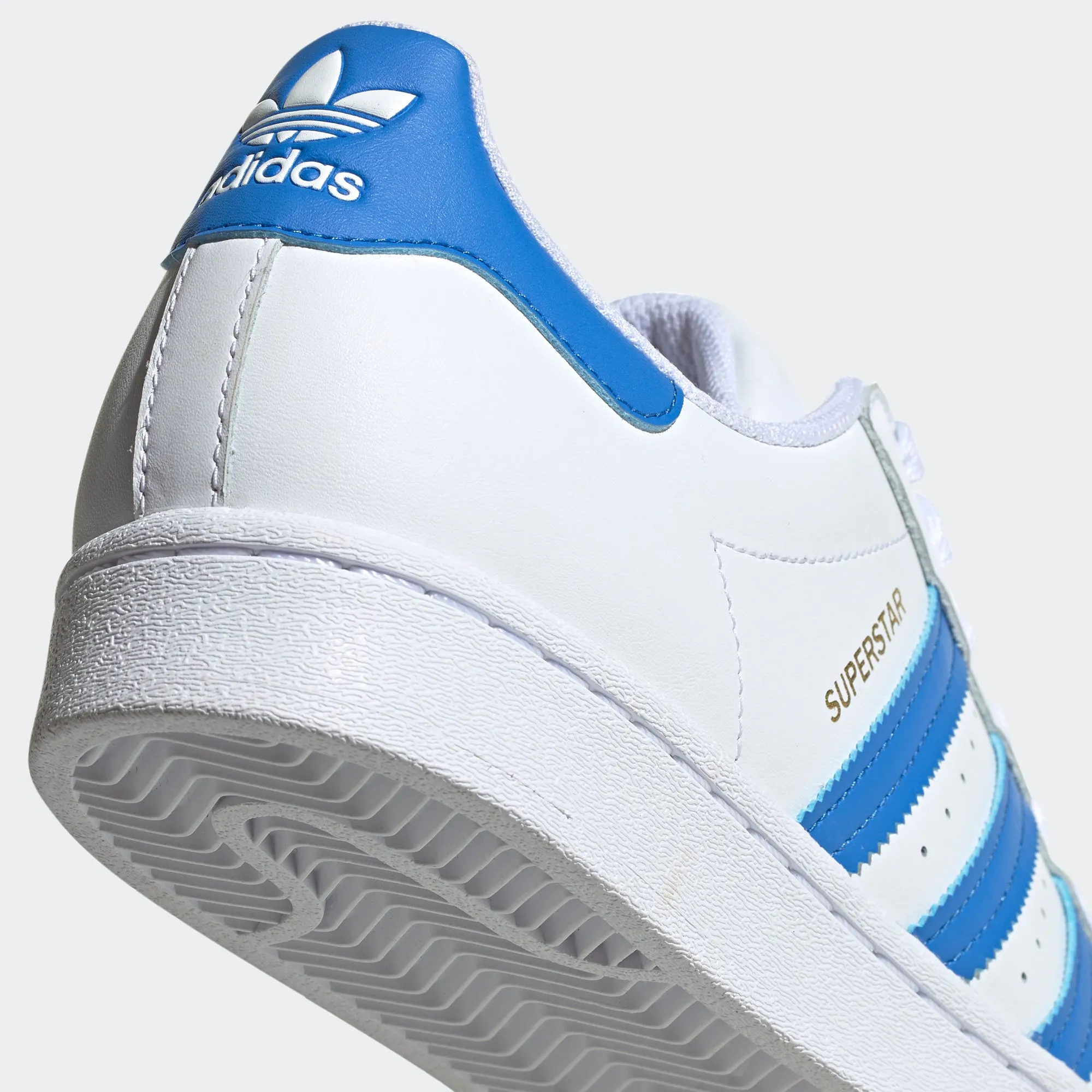 Men's adidas Originals Superstar Shoes White Blue