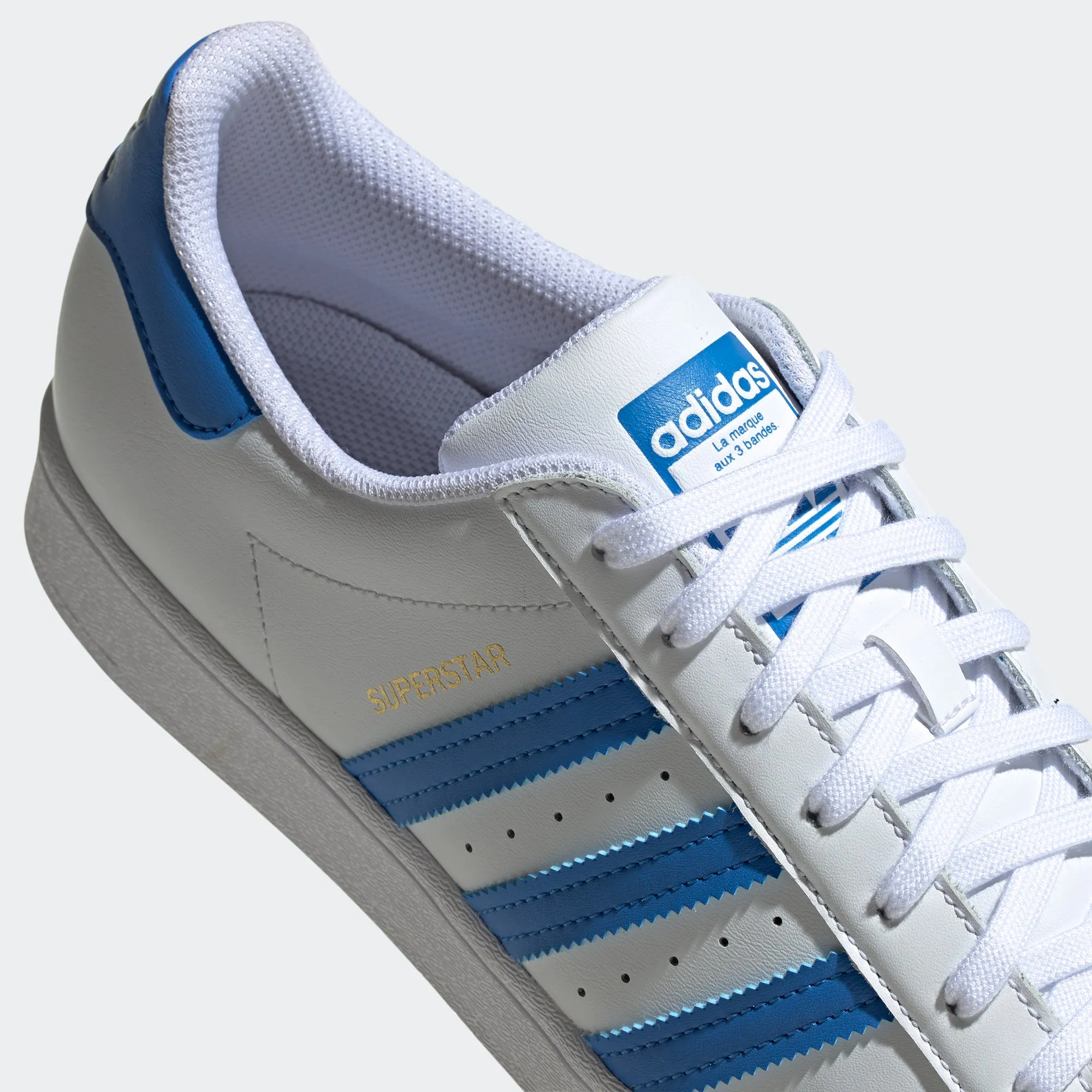 Men's adidas Originals Superstar Shoes White Blue